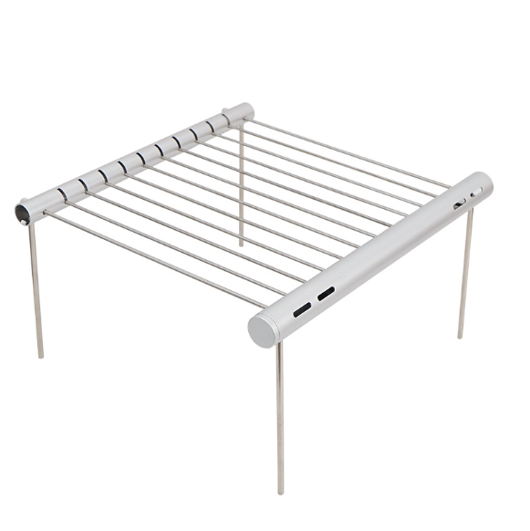 Mini Stainless Steel Tube Barbecue Stand Portable Foldable BBQ Rack Camping BBQ Holders Barbecue Grills
