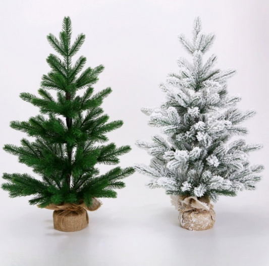 Hot Sell Outdoor Portable Mini PE Christmas Tree Table Top Decoration Flocked Christmas Trees