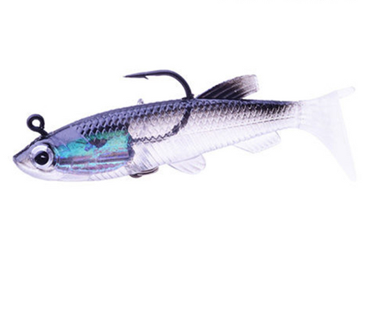 Colorful Fishing Lures T Shape Soft Artificial Baits 8cm 14g Fishing Baits For Seabass
