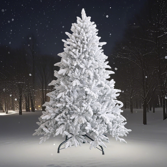 Hot Sell Winter Outdoor 1.2M/1.5M/1.8M PE Flocked Christmas Tree Festival Flocking Christmas Trees
