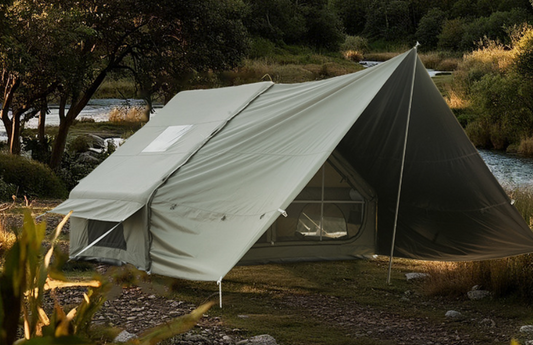Outdoor Camping 6 Square Meter Auto Pump Inflatable Tent With Large Canopy Air Tent