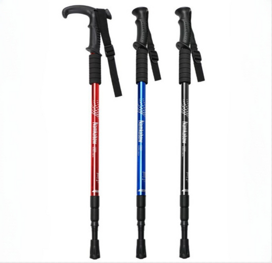 Factory OEM Aluminum Alloy Telescopic Climbing Stick Hiking Trekking Cane Folding Travel Pole