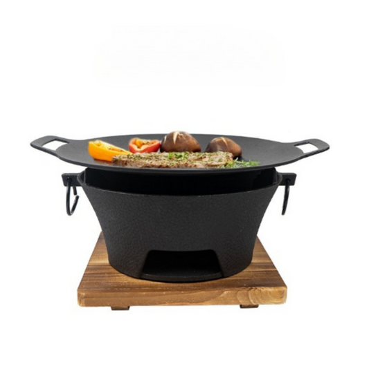 Multifunctional Outdoor Camping Iron Oven Picnic Carbon Furnace BBQ Oven Combination