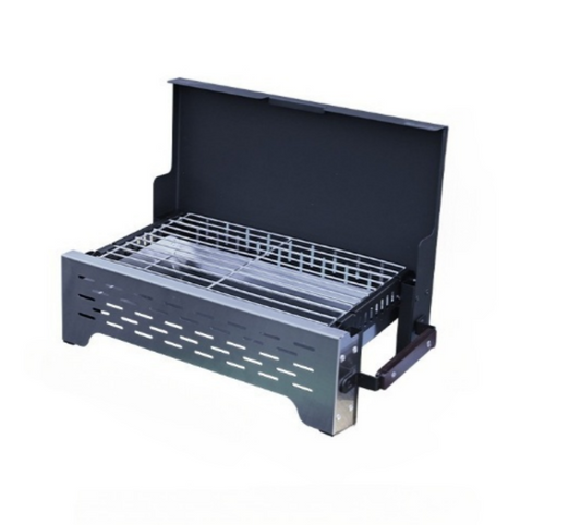 Outdoor Camp Foldable Lightweight Stainless Steel Barbecue Grill With Windproof Panel Multifunction Folding BBQ Stove