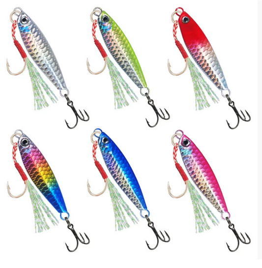 10g 15g 20g Customized Laser Metal Jigging Fishing Lures Jigging Baits Large Stock