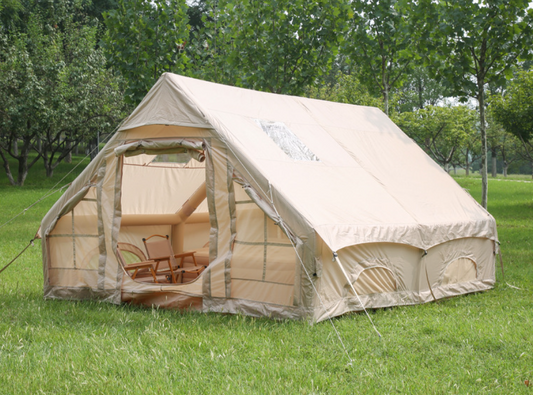 Outdoor Luxury 12 Square Meter Inflatable Tent PVC Air Tents For Camping Large Family Picnic Tents