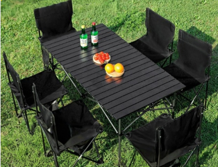 High Quality Luxury Egg Roll Folding Table Camping Rolling Desk