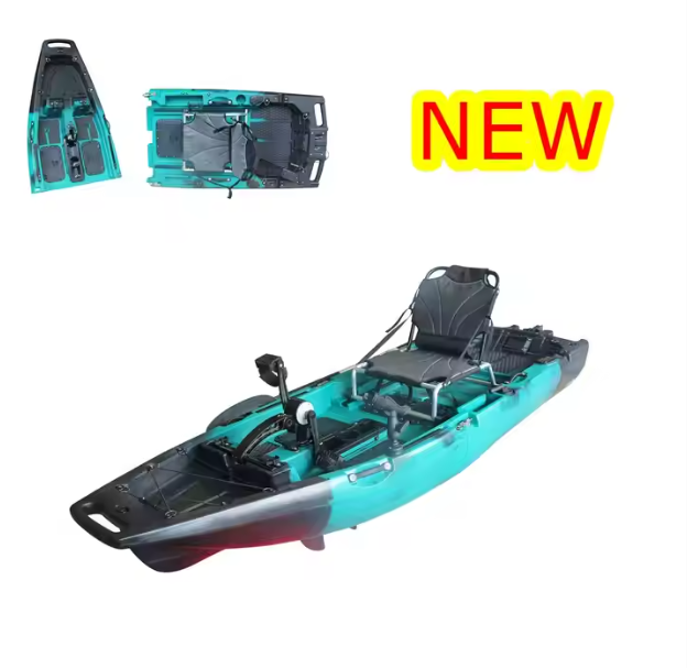 Hot Sell Factory New Design 9.5' Fishing Kayak With Electric Motor Detachable Modular Kayaks