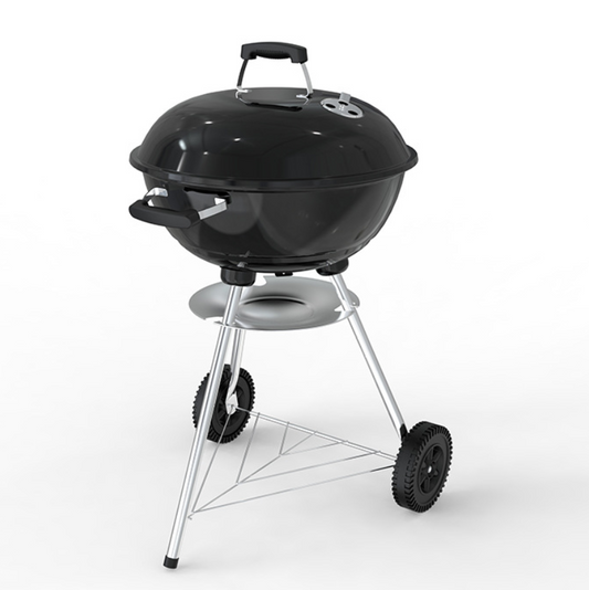 17-Inch Outdoor Portable Premium Kettle Charcoal BBQ Grill With Wheels Round Barbecue Grills