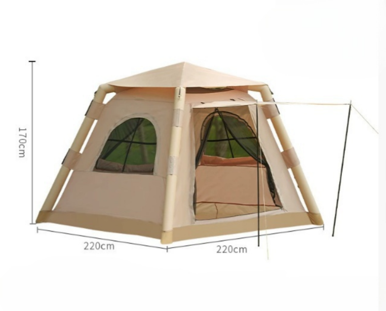 New Arrival 2x2m Square Inflatable Camping Tent Air Tents Easy Quick Set Up