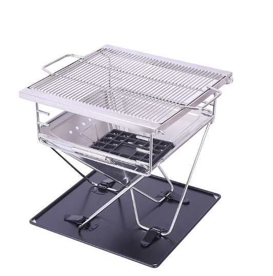 Square Portable Folding BBQ Stove Charcoal Grills