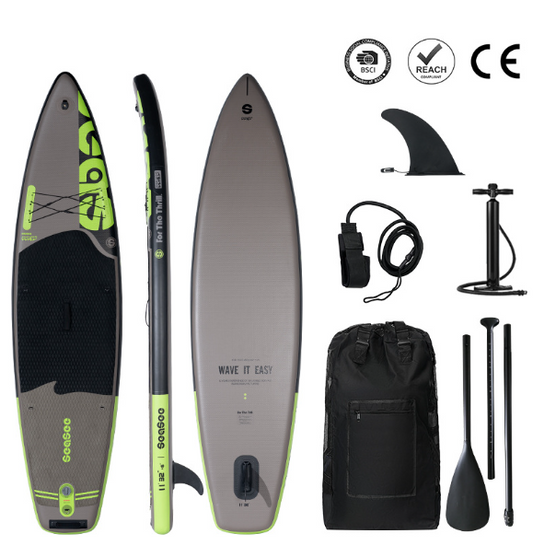Fashion Black Inflatable SUP Paddle Board Stand-Up Paddle Boards For Water Sports