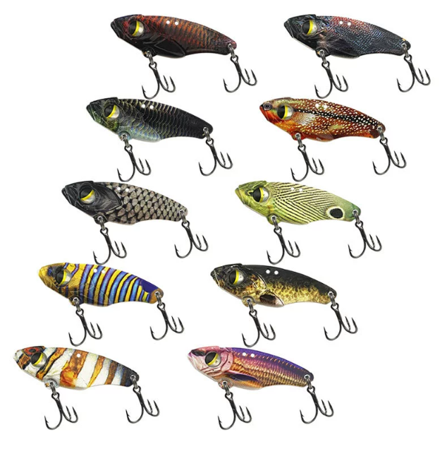 3D Printing Long Cast 5g 7g Vibration Fishing Lures Sinking VIB Hard Metal Artificial Jigging Baits For Bass Trout