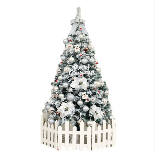 LED Lights 1.2M-3M Outdoor PVC Flocked Christmas Tree With Decorations