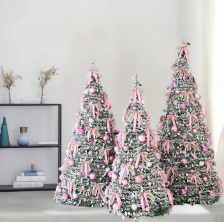 New Arrival 1.5m-2.1m PVC Outdoor Pop-Up Folding Christamas Trees With Decorations Home Collapsible Christmas Tree