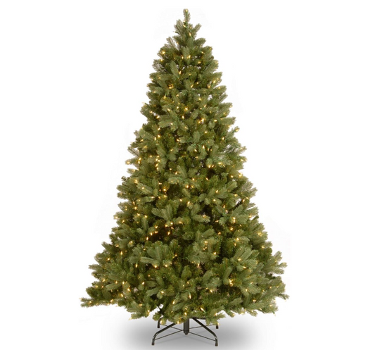 Outdoor Artificial PVC Downswept Christmas Tree With LED Lights