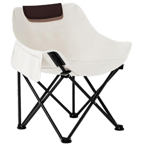 Portable Camping Folding Moon Chairs Fishing Beach Chairs With Storage Bag